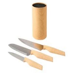 New in Box Crofton 4 pc. Universal Knife Block - Beechwood